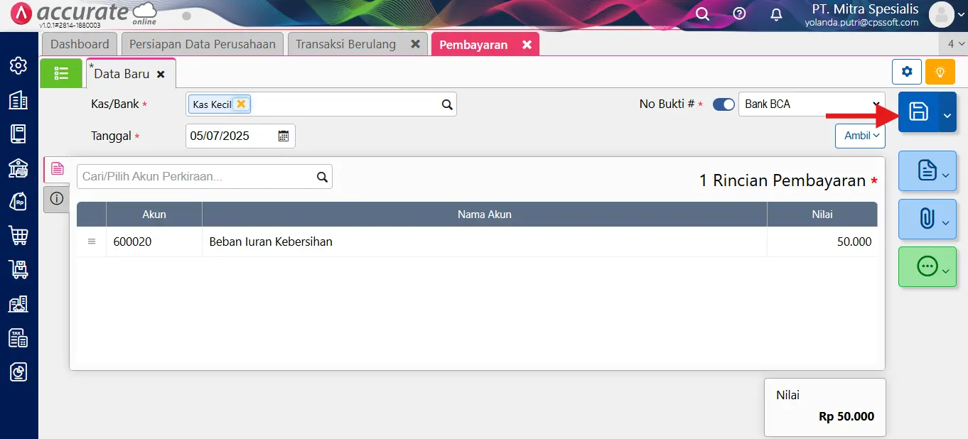 Cara mencatat transaksi berulang